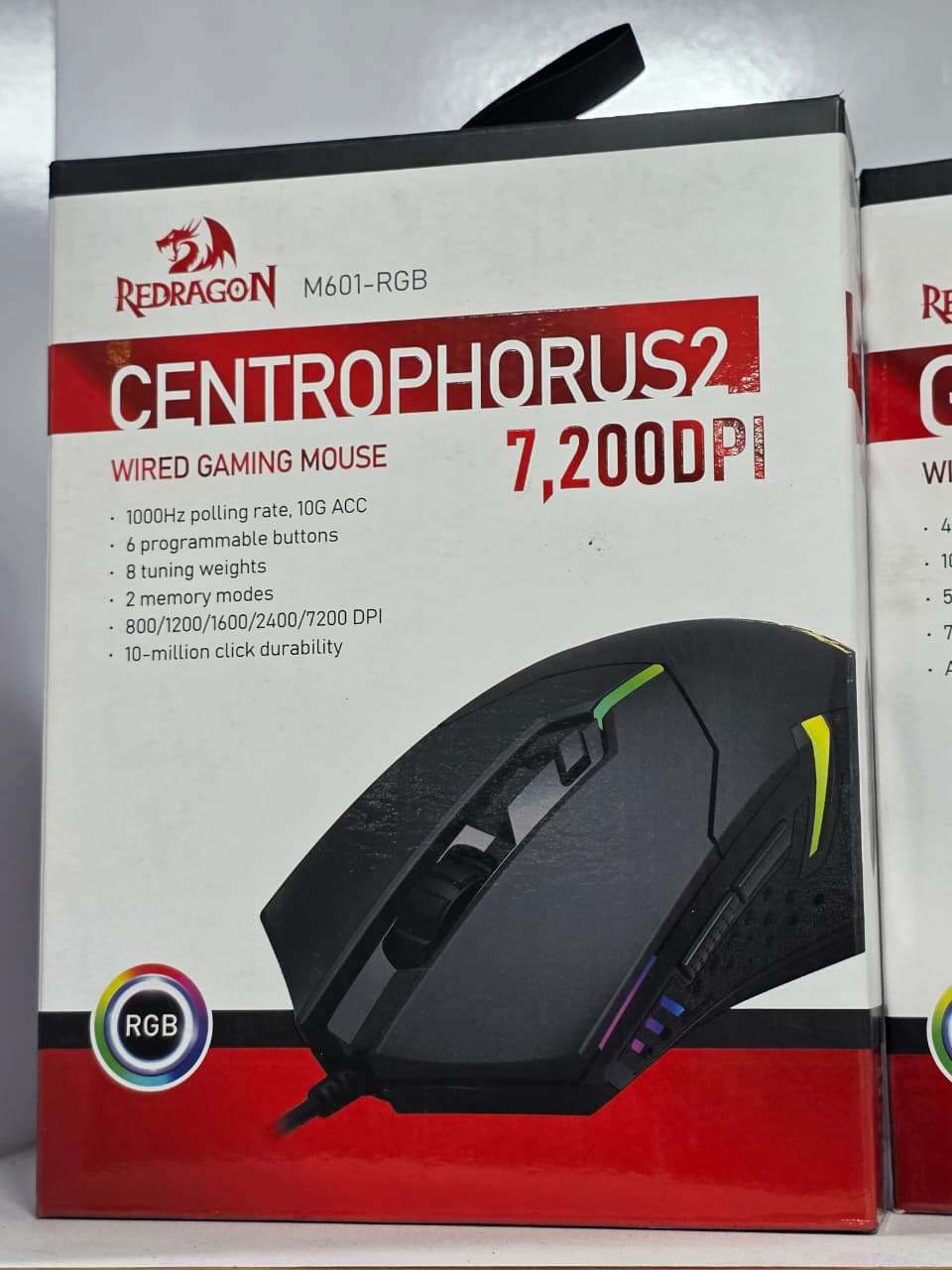 Redragon M601 CENTROPHORUS RGB Gaming Mouse (Black)